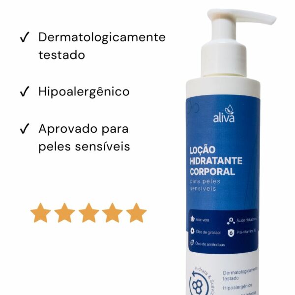 Kit 3x Loção Hidratante Corporal para Peles Sensíveis - Imagem 2