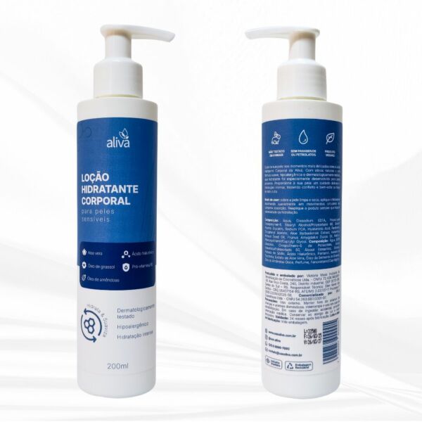 Kit 3x Loção Hidratante Corporal para Peles Sensíveis - Imagem 4